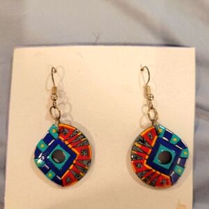 Colorful Geometric Dangle Earrings
